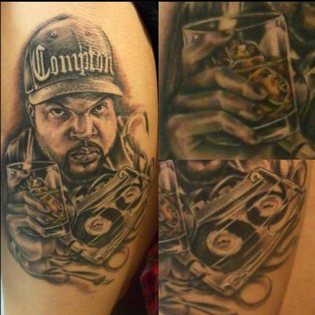 Tattoos - Marcus Judd Ice Cube Portrait - 144622